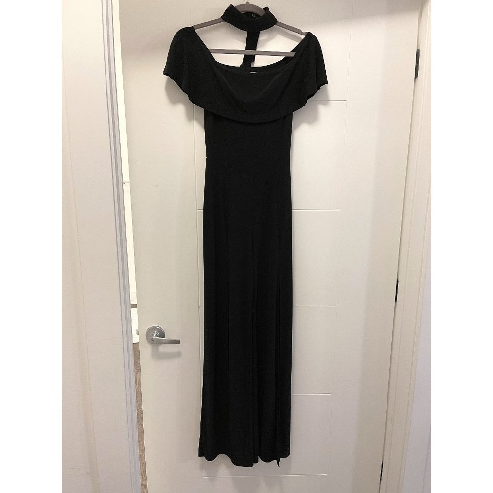 Guess black off the shoulder jumpsuit